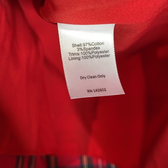 Sail to Stable | Women’s Red Plaid Dress Black Velvet Collar Size XXS NWT - Picture 7 of 9